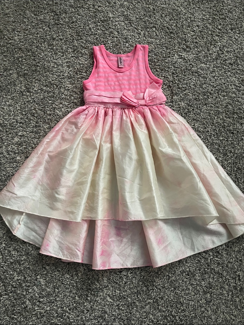 Mignon Pink and Cream Ombre Bow Party Dress
